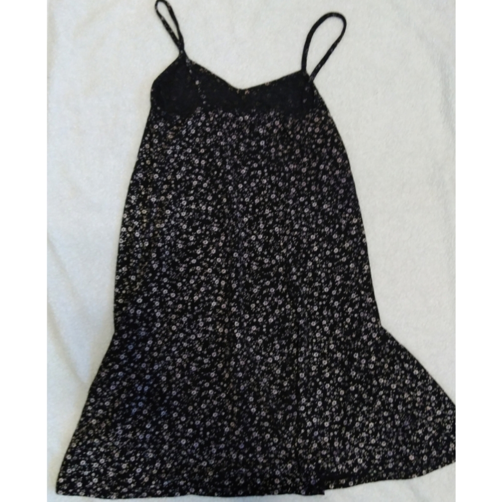 Pins and Needles Black Baby Doll Dress with Floral Print - Picture 2 of 5